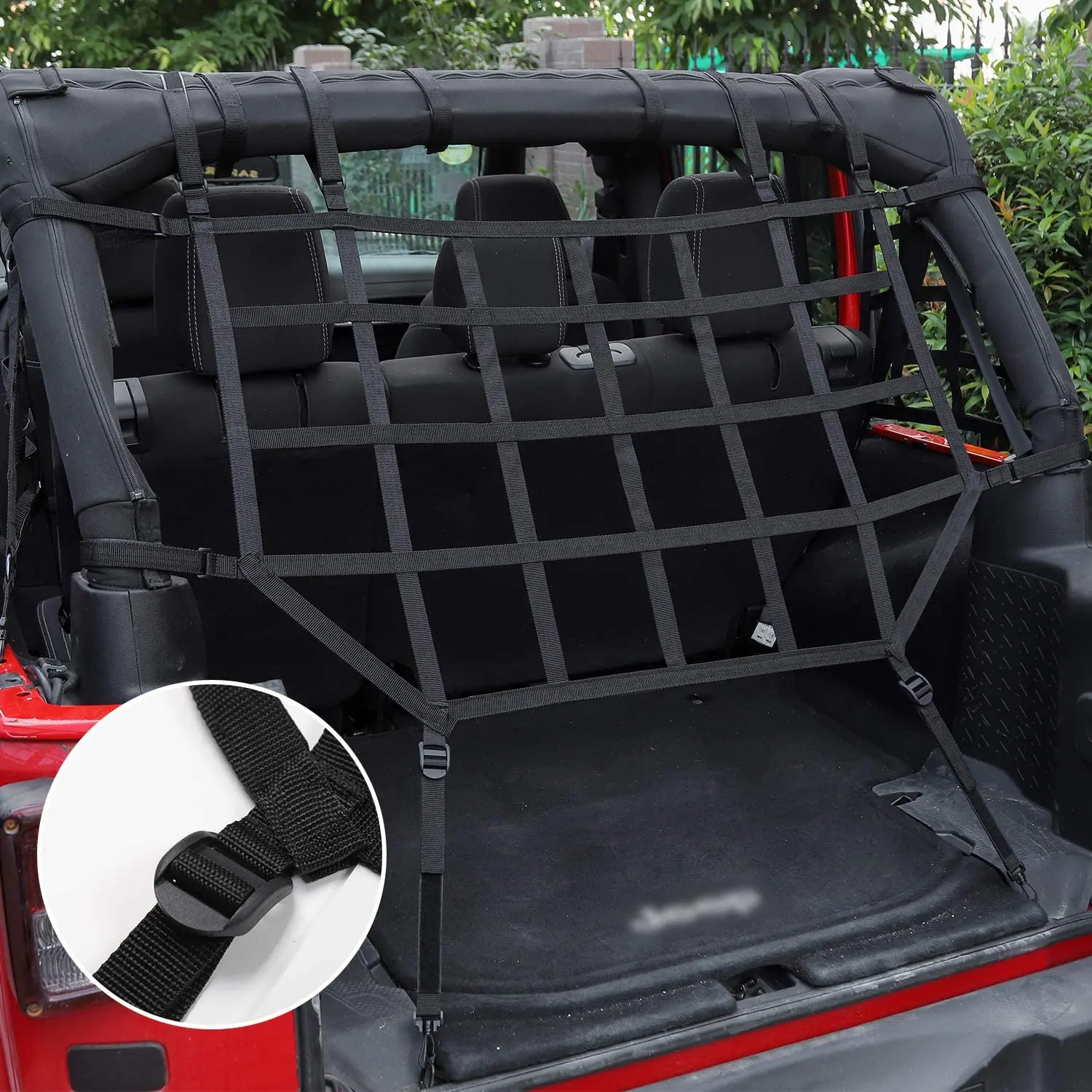 For 2007-2018 Jeep Wrangler JKU Unlimited 4 Door Cargo Net - Image 5