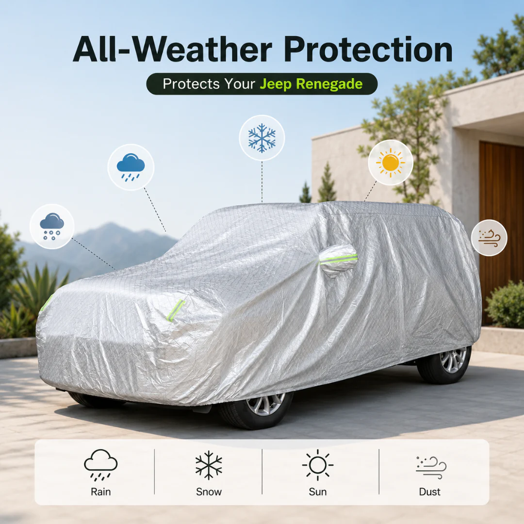 For 2015+ Jeep Renegade Weatherproof Car Cover Protect - Image 5