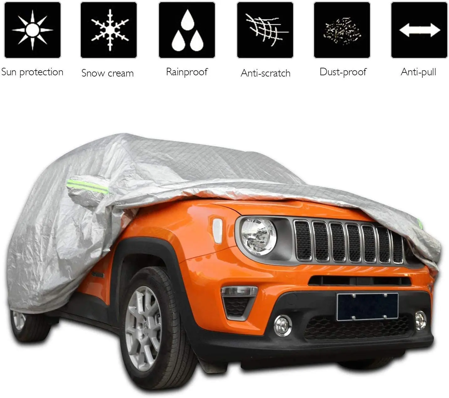 For 2015+ Jeep Renegade Weatherproof Car Cover Protect - Image 6