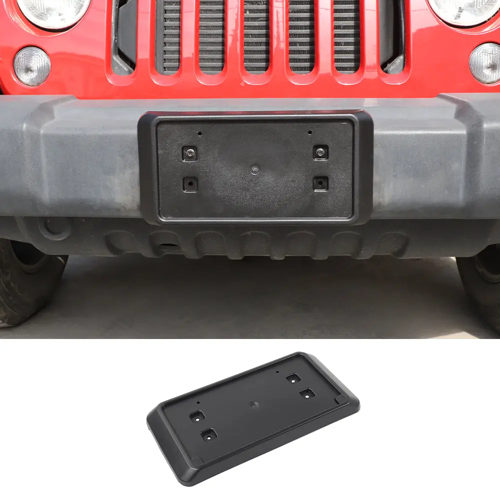 For 2013-2018 Jeep JK JKU Front License Plate Mounting Bracket ABS
