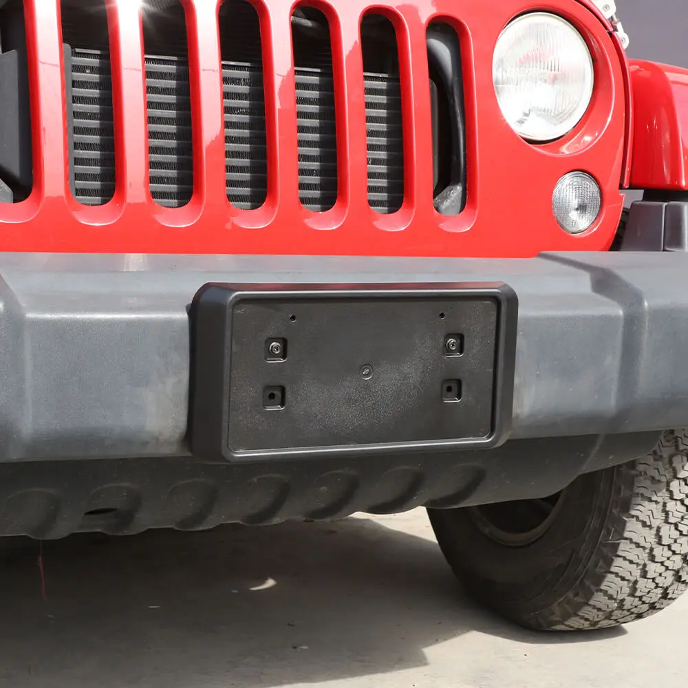 For 2013-2018 Jeep JK JKU Front License Plate Mounting Bracket ABS - Image 2