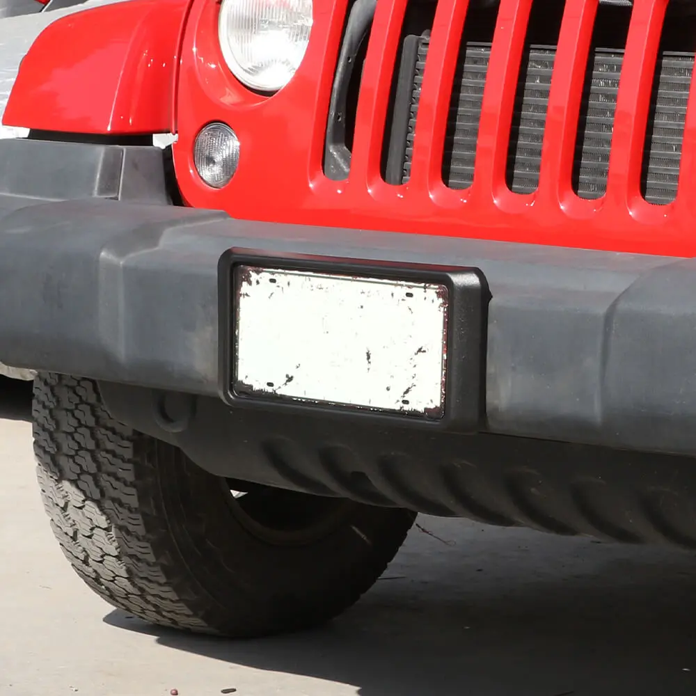 For 2013-2018 Jeep JK JKU Front License Plate Mounting Bracket ABS - Image 3