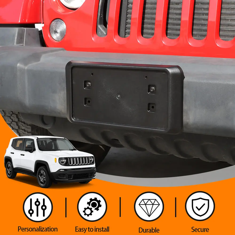 For 2013-2018 Jeep JK JKU Front License Plate Mounting Bracket ABS - Image 4