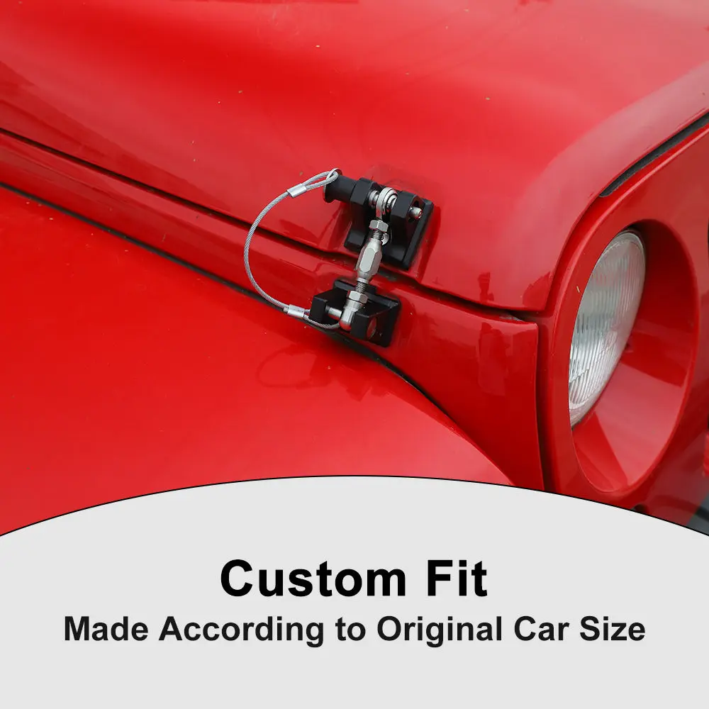 For 2007+ Jeep Wrangler JK JL Gladiator JT Stainless Steel Locking Hood Latch Catch Kit - Image 7