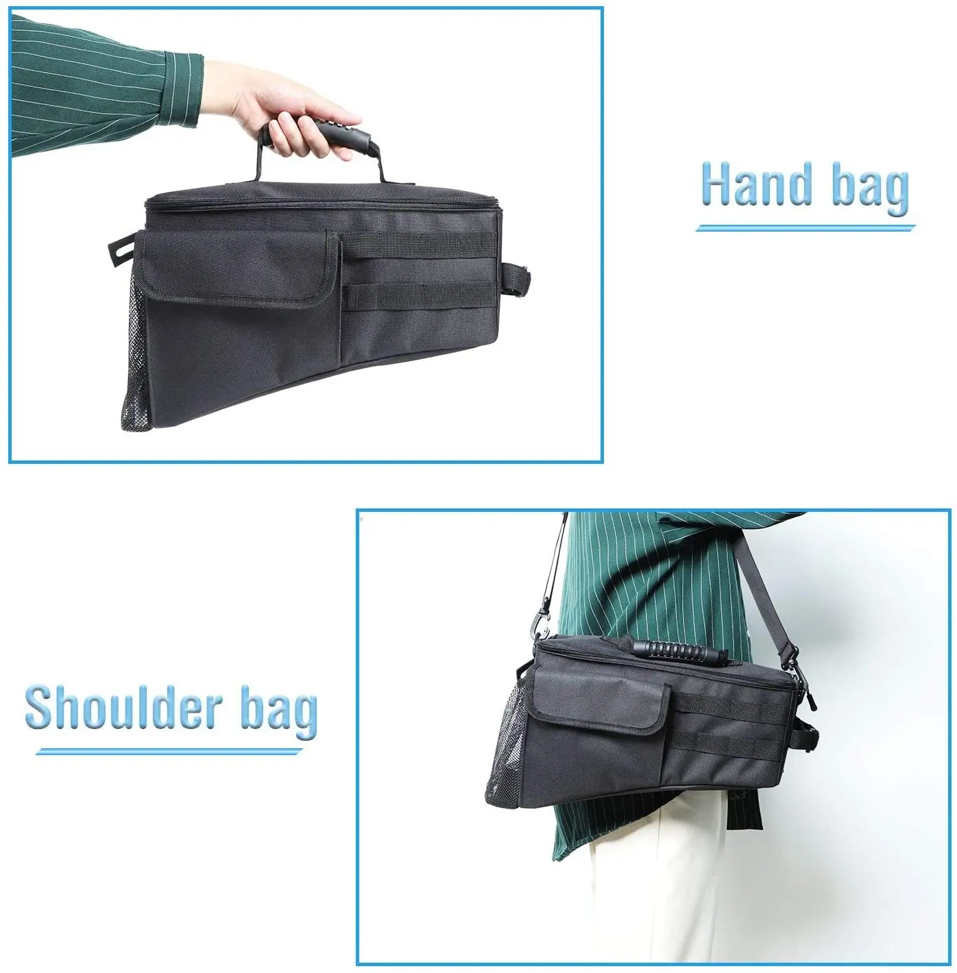 For 2007-2018 Jeep Wrangler JKU Rear Trunk Storage Bag Pockets Organizer, Durable Oxford - Image 6