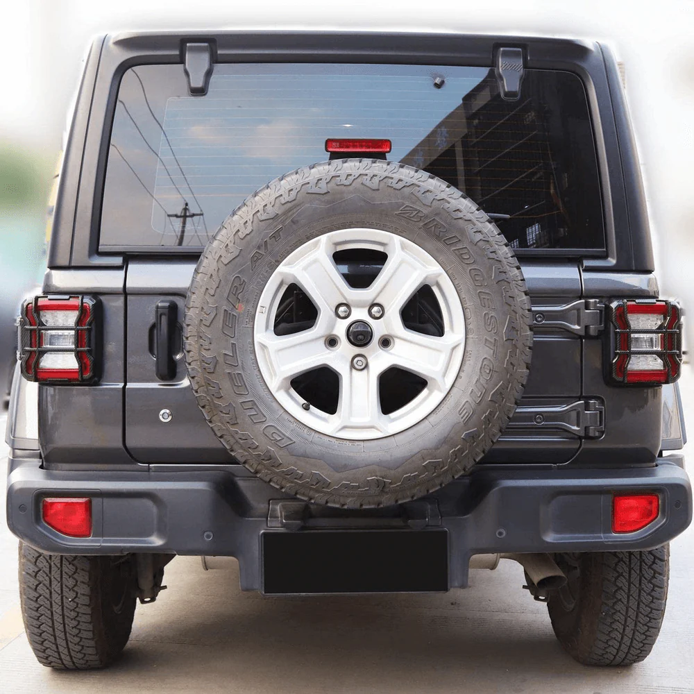 For 2018+ Jeep Wrangler JL JLU Taillight Guards Protectors Trim, Applicable LED Light - Image 3