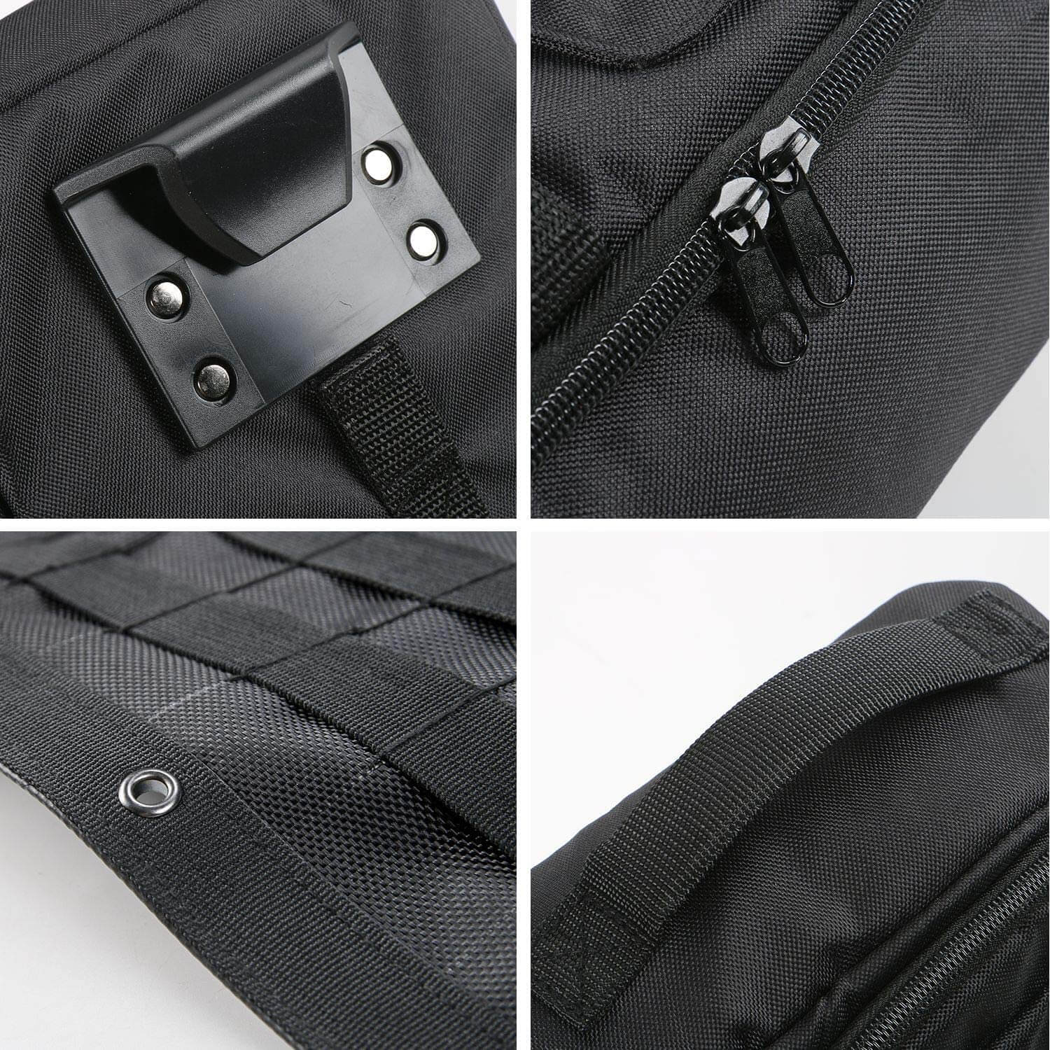 For Jeep Wrangler JK JL Tailgate Tool Kit Storage Bag Organizer Racks Canvas 3PCS - Image 5