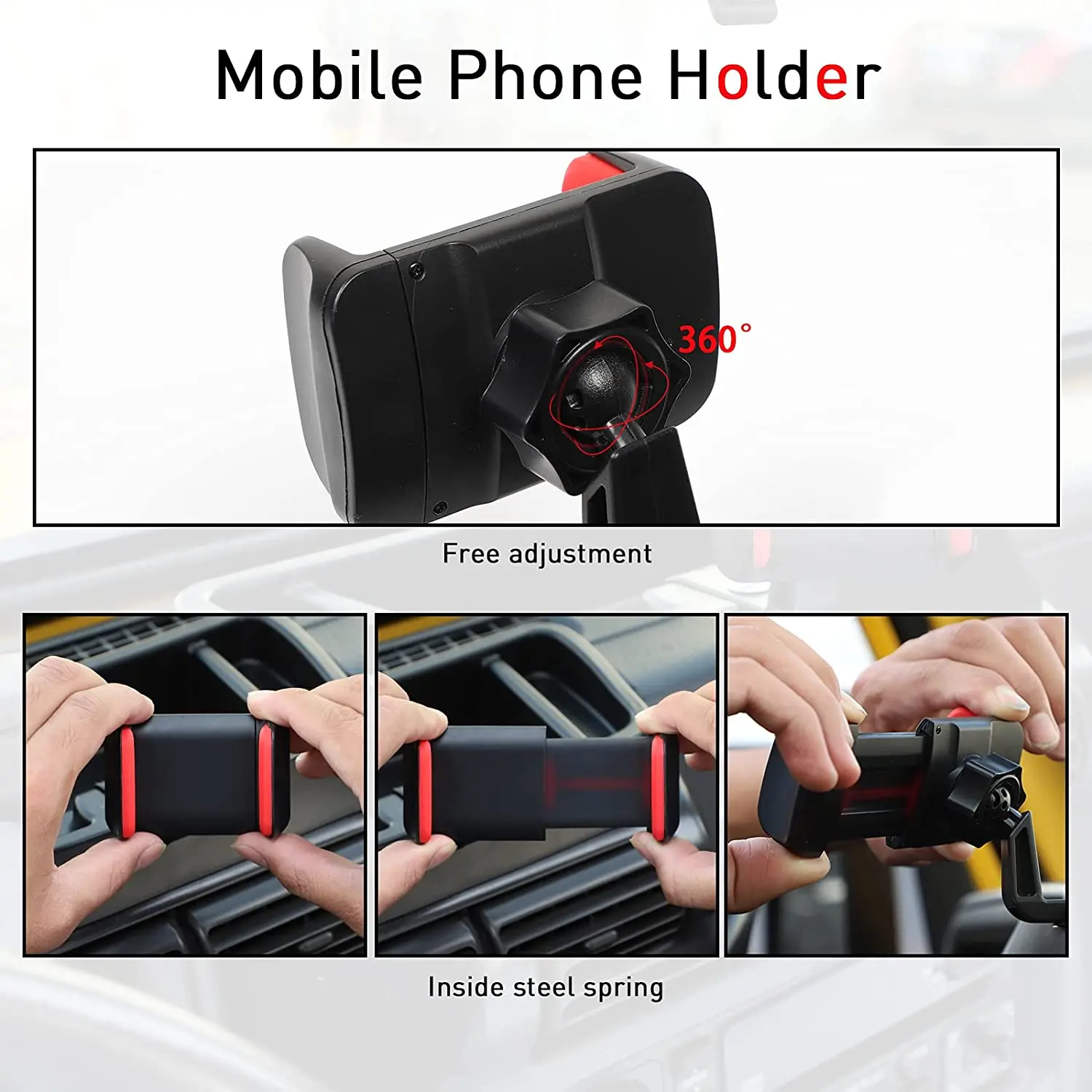 For Jeep Wrangler TJ 1997-2006 Phone Holder Mount Dash Tray Dashboard Storage Box Organizer - Image 3