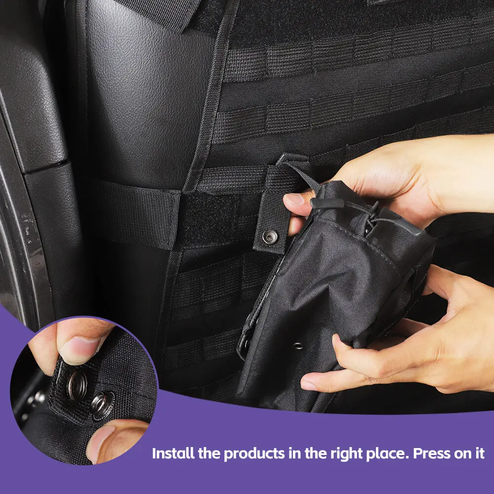 For Jeep Wrangler CJ YJ TJ JK JL JT & Unlimited 10PCS Multi-functional Front Seat Cushion Cover Storage Bag - Image 5