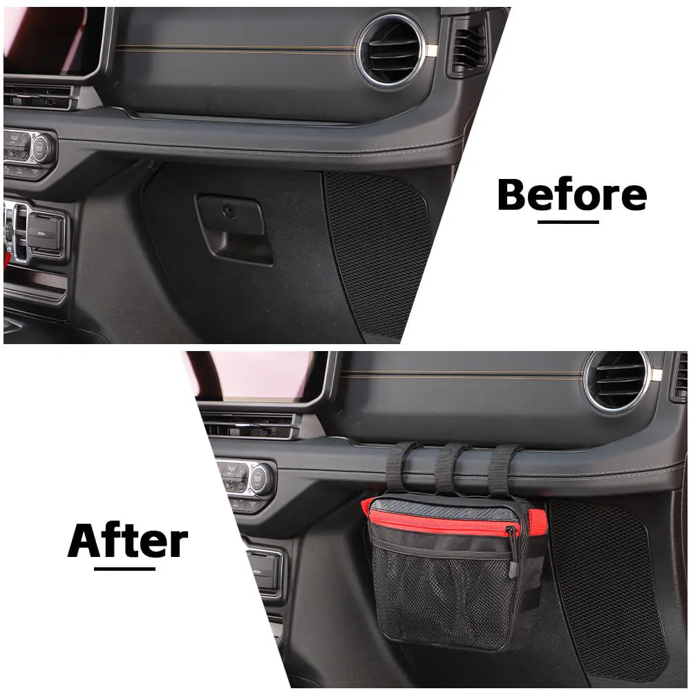 For Jeep Wrangler CJ YJ TJ JK JL JT/Renegade Car Co-Pilot Grab Bar Handle Storage Bag - Image 2