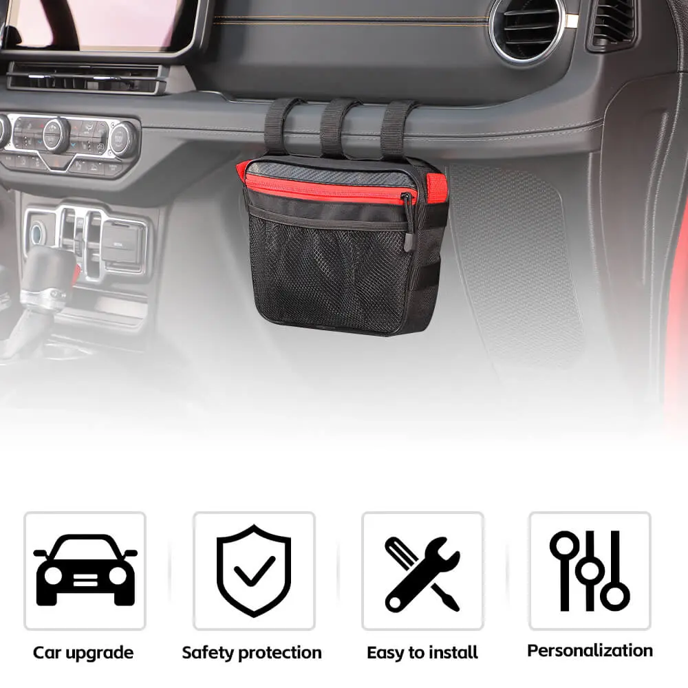 For Jeep Wrangler CJ YJ TJ JK JL JT/Renegade Car Co-Pilot Grab Bar Handle Storage Bag - Image 7
