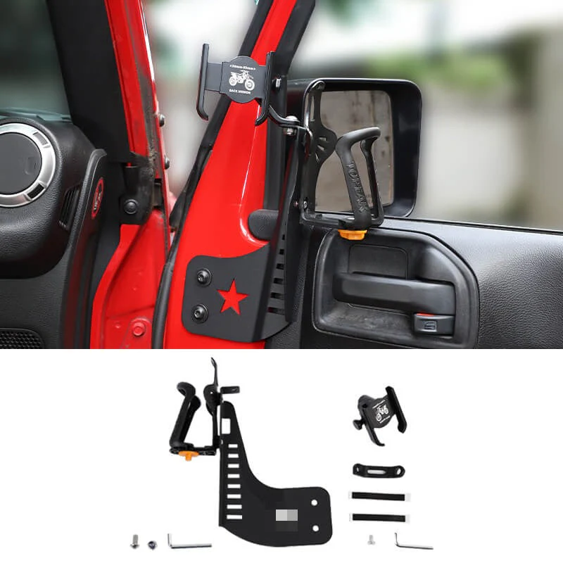 For 2007-2010 Jeep Wrangler JK Two Side Front Door Water Cup Phone Holder Stand