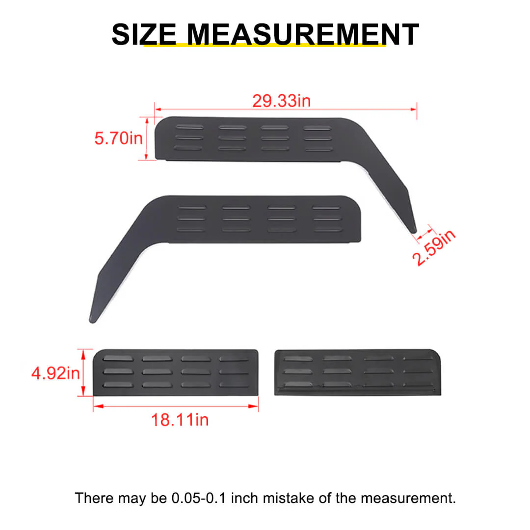 For 2007-2018 Jeep Wrangler JK Front Rear Door Window Louver Air Vent Panel Trim - Image 10