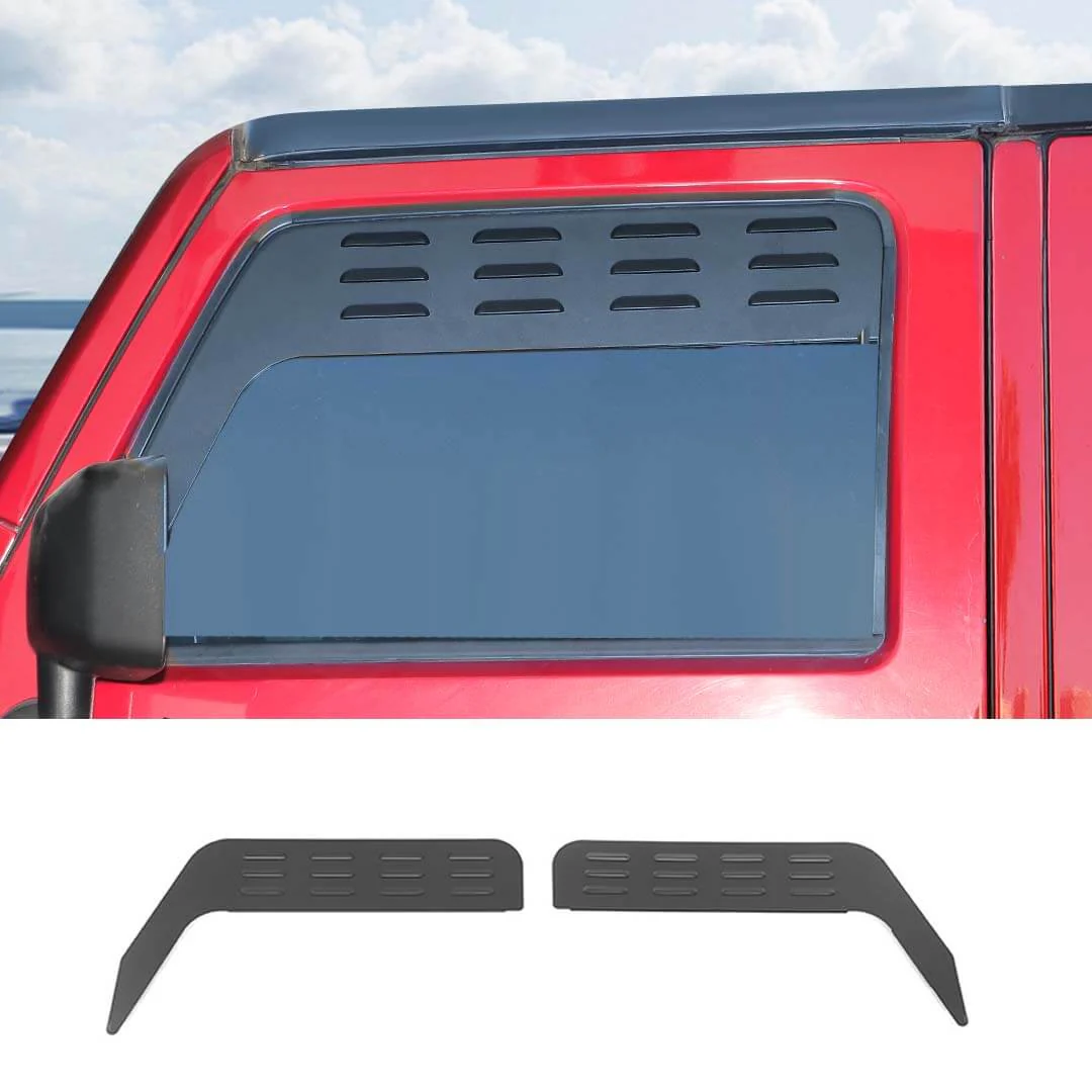 For 2007-2018 Jeep Wrangler JK Front Rear Door Window Louver Air Vent Panel Trim - Image 12