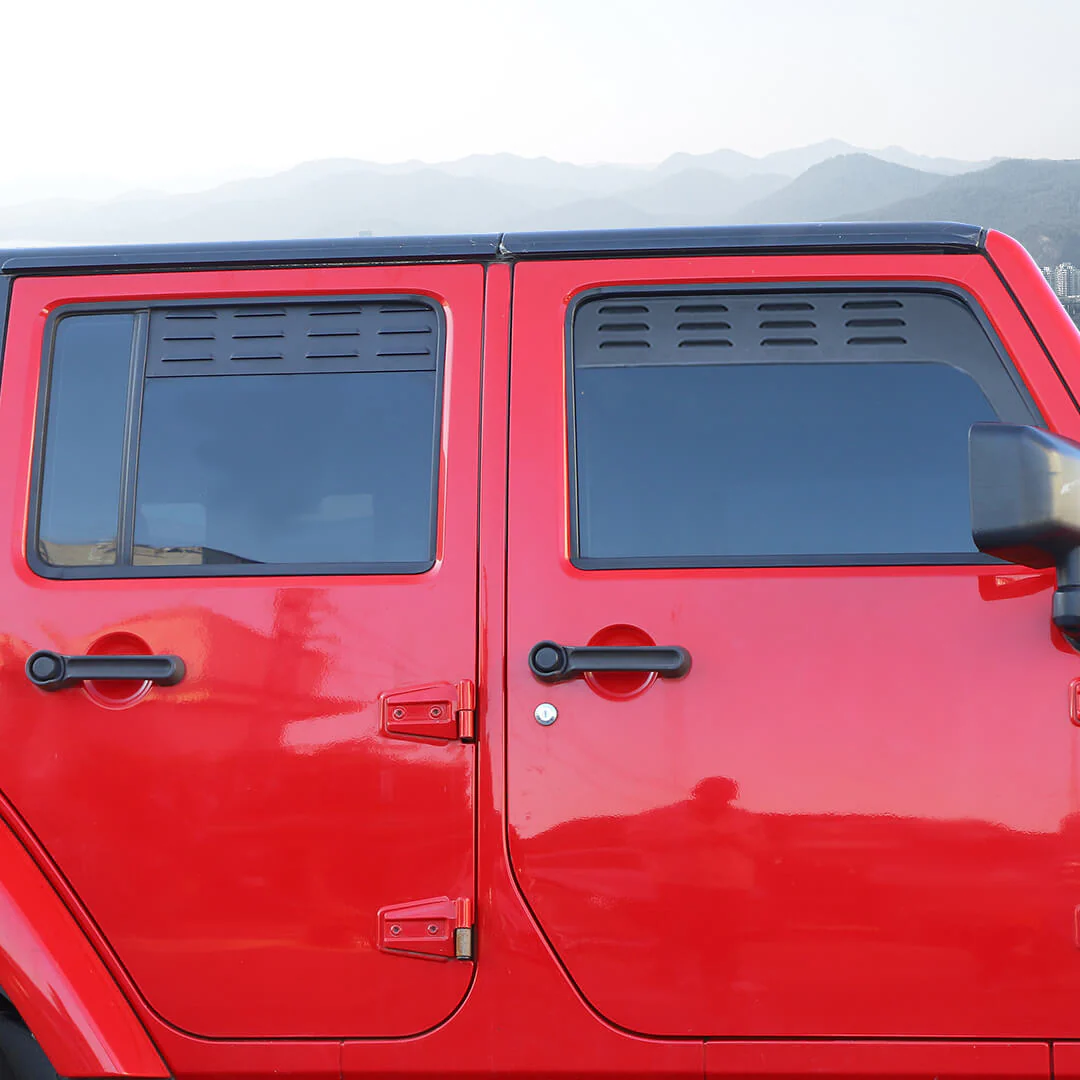 For 2007-2018 Jeep Wrangler JK Front Rear Door Window Louver Air Vent Panel Trim - Image 5