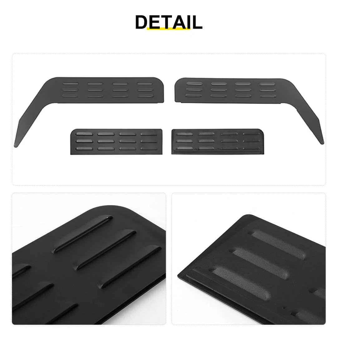 For 2007-2018 Jeep Wrangler JK Front Rear Door Window Louver Air Vent Panel Trim - Image 9