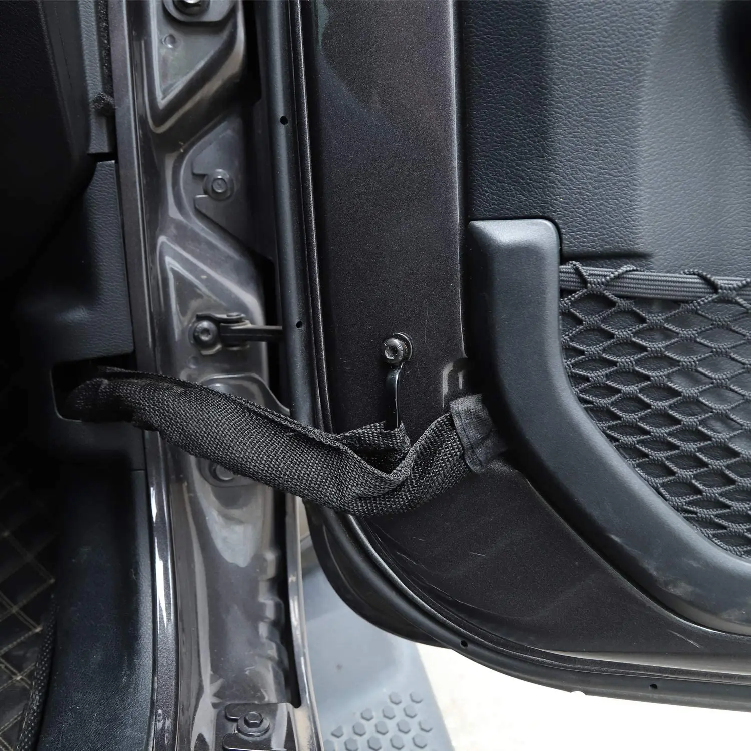 For 2007+ Jeep Wrangler JK JKU JL JLU JT Door Limit Strap Bracket with Screws - Image 3