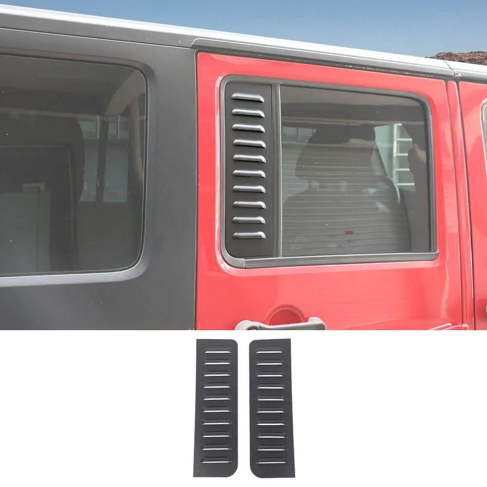 For 2007-2018 Jeep Wrangler JKU Rear Car Door Small Window Glass Cover 4 Door