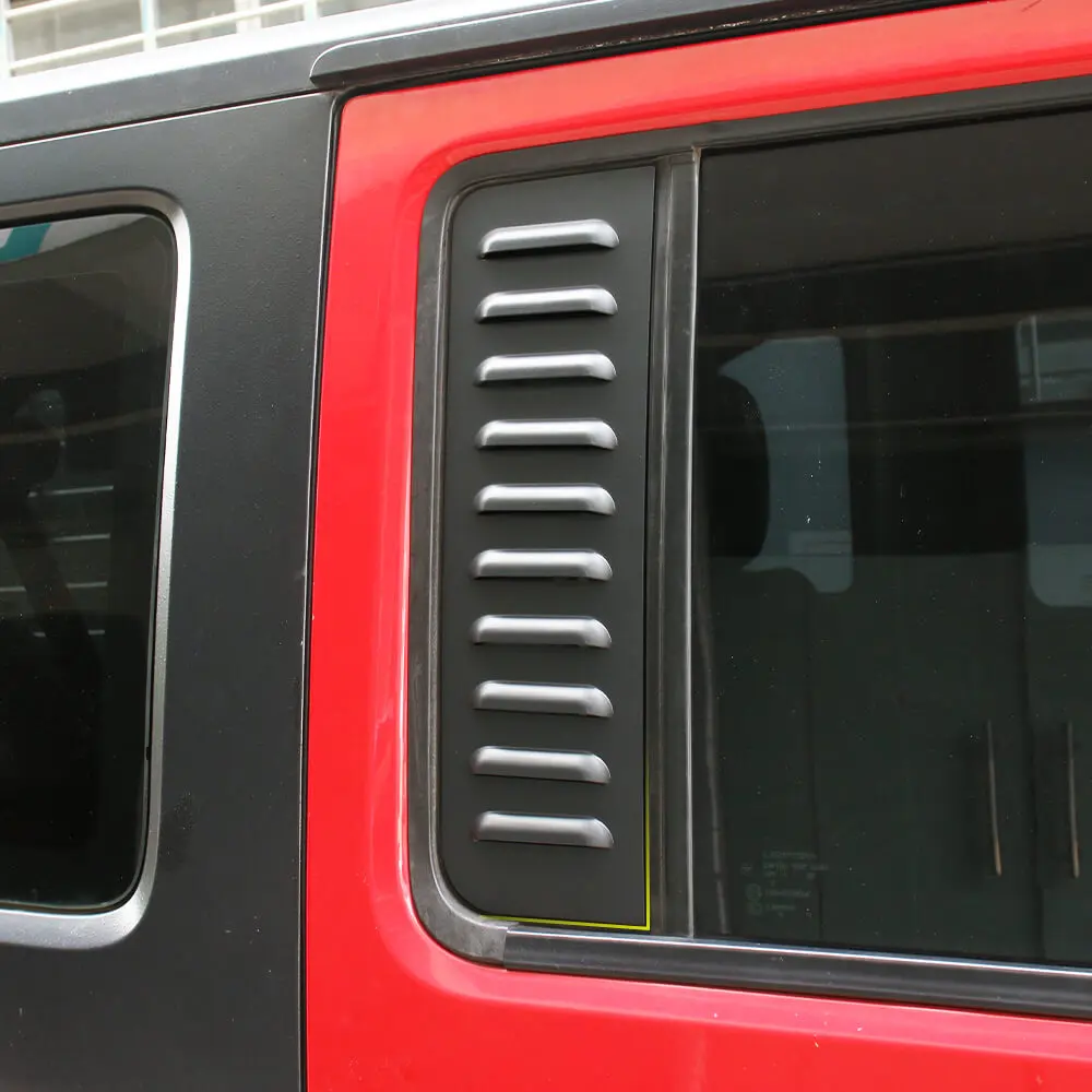 For 2007-2018 Jeep Wrangler JKU Rear Car Door Small Window Glass Cover 4 Door - Image 3