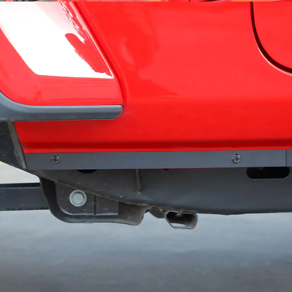 For 2018+ Jeep Wrangler JL 4Door Iron Side Skirts Rocker Panel Trim Cover Pinch Weld Cover - Image 4