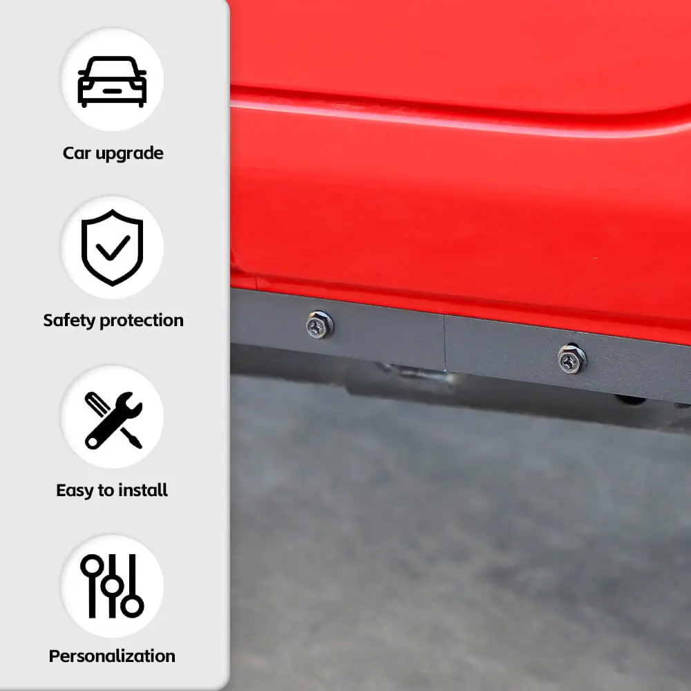 For 2018+ Jeep Wrangler JL 4Door Iron Side Skirts Rocker Panel Trim Cover Pinch Weld Cover - Image 6