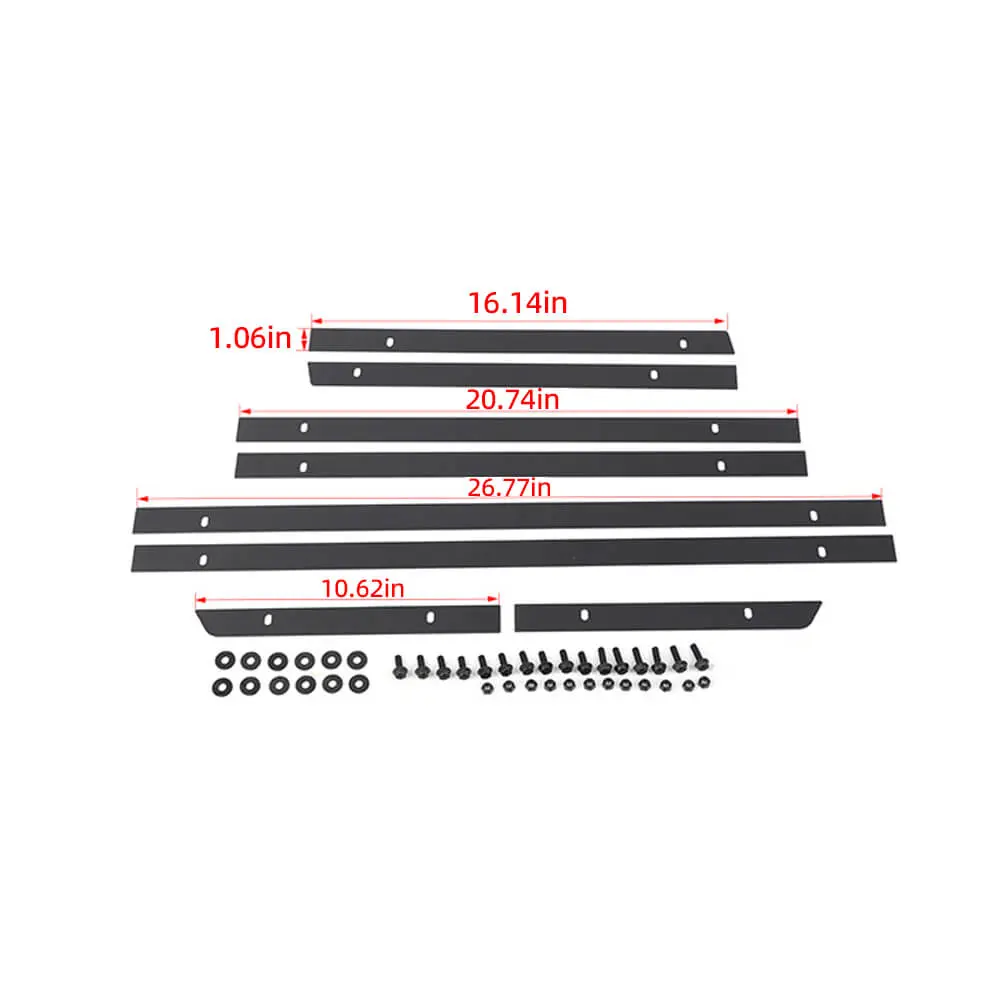 For 2018+ Jeep Wrangler JL 4Door Iron Side Skirts Rocker Panel Trim Cover Pinch Weld Cover - Image 8