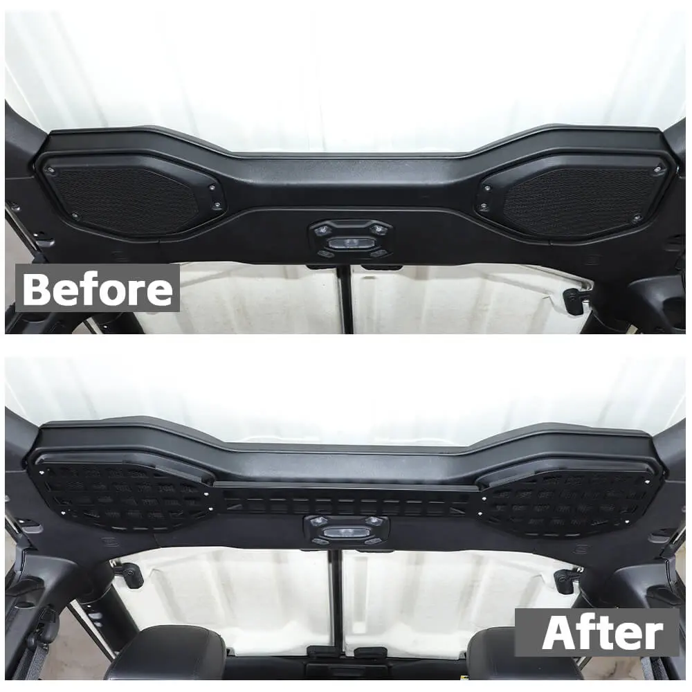 For 2018-2023 Jeep Wrangler JL Iron Top Roof Speaker Shelf Rack - Image 2