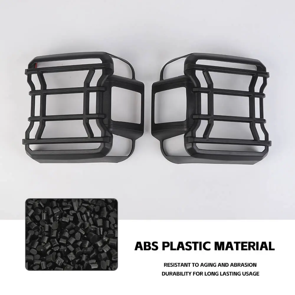 For 2018+ Jeep Wrangler JL Rear Tail Light Lamp Guard Trim Black (Only Fit LED Tail Light) - Image 7