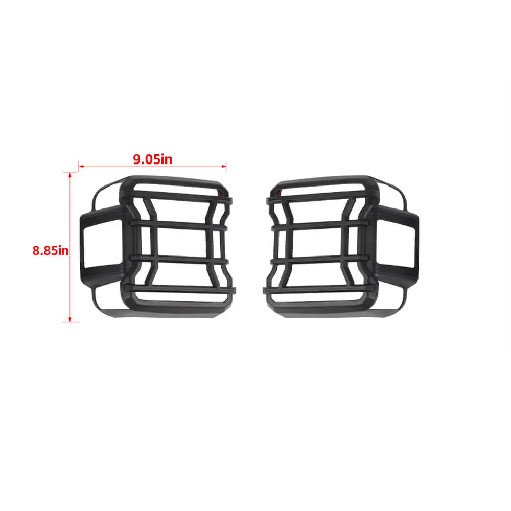For 2018+ Jeep Wrangler JL Rear Tail Light Lamp Guard Trim Black (Only Fit LED Tail Light) - Image 8