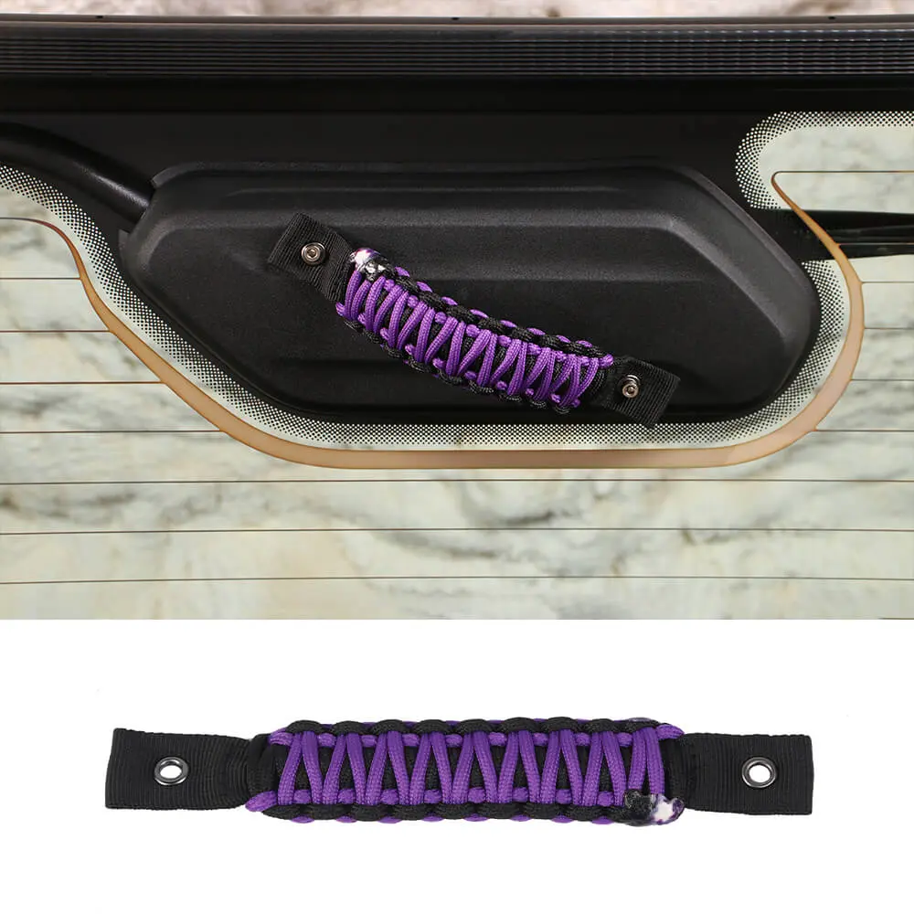 For 2018+ Jeep Wrangler JL Rear Tail Window Glass Paracord Grab Handles - Image 10