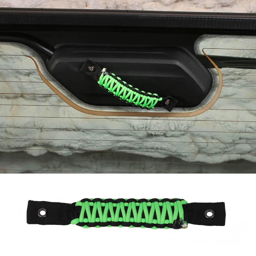 For 2018+ Jeep Wrangler JL Rear Tail Window Glass Paracord Grab Handles - Image 11