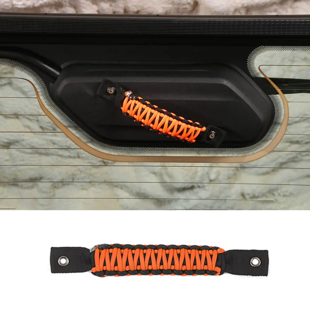 For 2018+ Jeep Wrangler JL Rear Tail Window Glass Paracord Grab Handles - Image 13