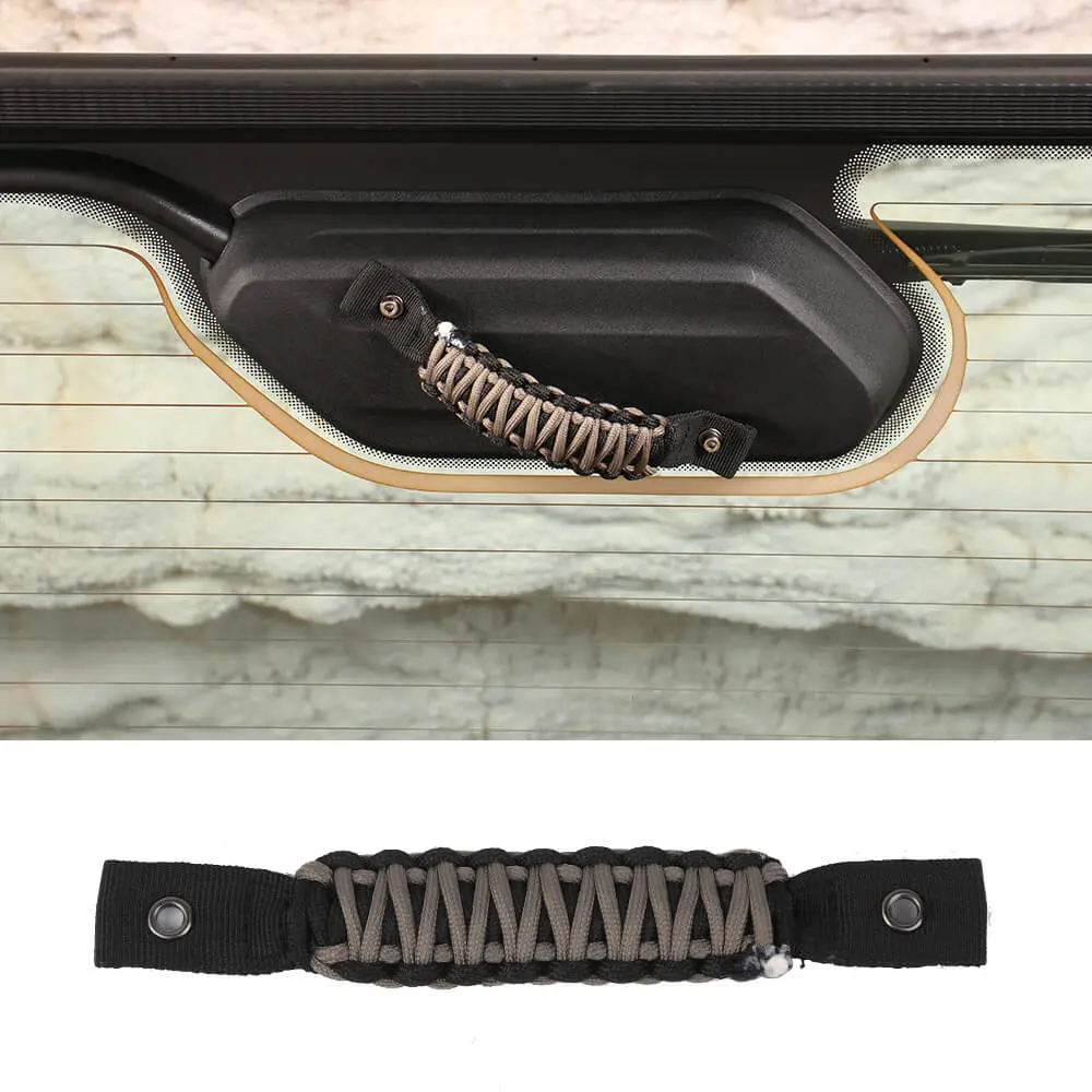 For 2018+ Jeep Wrangler JL Rear Tail Window Glass Paracord Grab Handles - Image 15