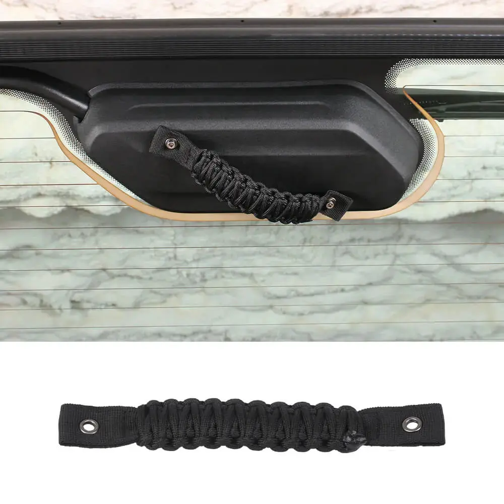 For 2018+ Jeep Wrangler JL Rear Tail Window Glass Paracord Grab Handles - Image 17