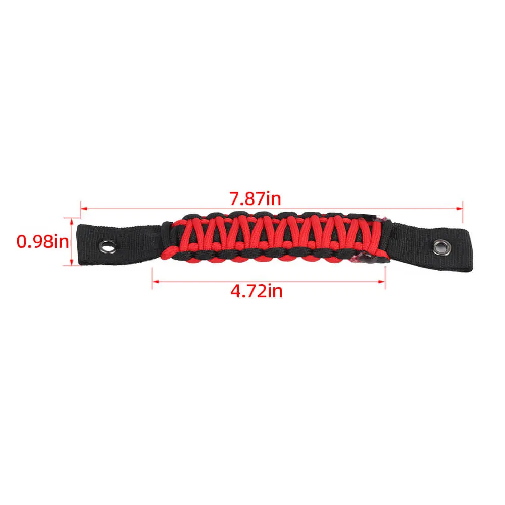 For 2018+ Jeep Wrangler JL Rear Tail Window Glass Paracord Grab Handles - Image 8