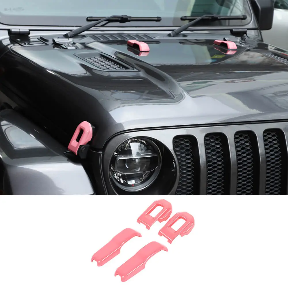 For 2018+ Jeep Wrangler JL & Gladiator JT Hood Hinge Latch Lock Catch Cover Trim 4PCS - Image 15