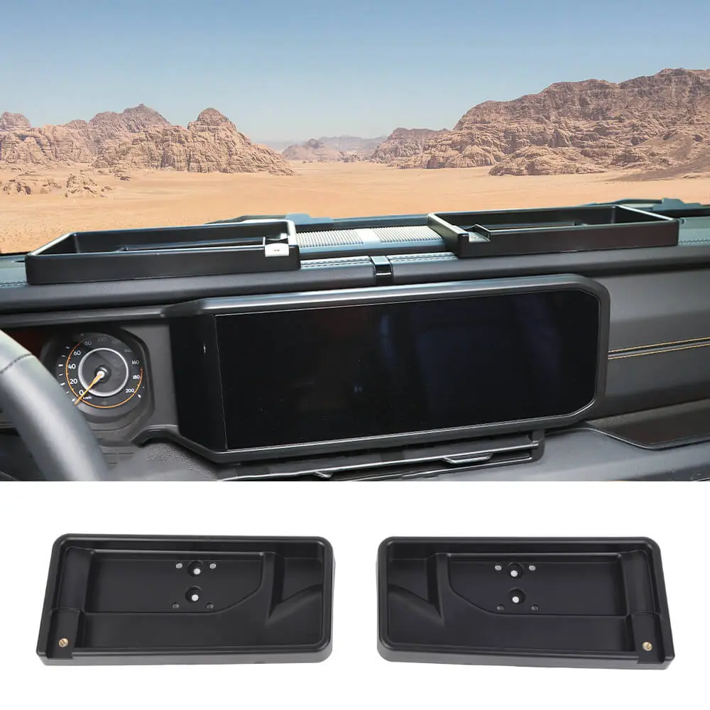 For 2024+ Jeep Wrangler JL/Gladiator JT Dash Tray With Phone Holder Storage Box (2 Set) - Image 9