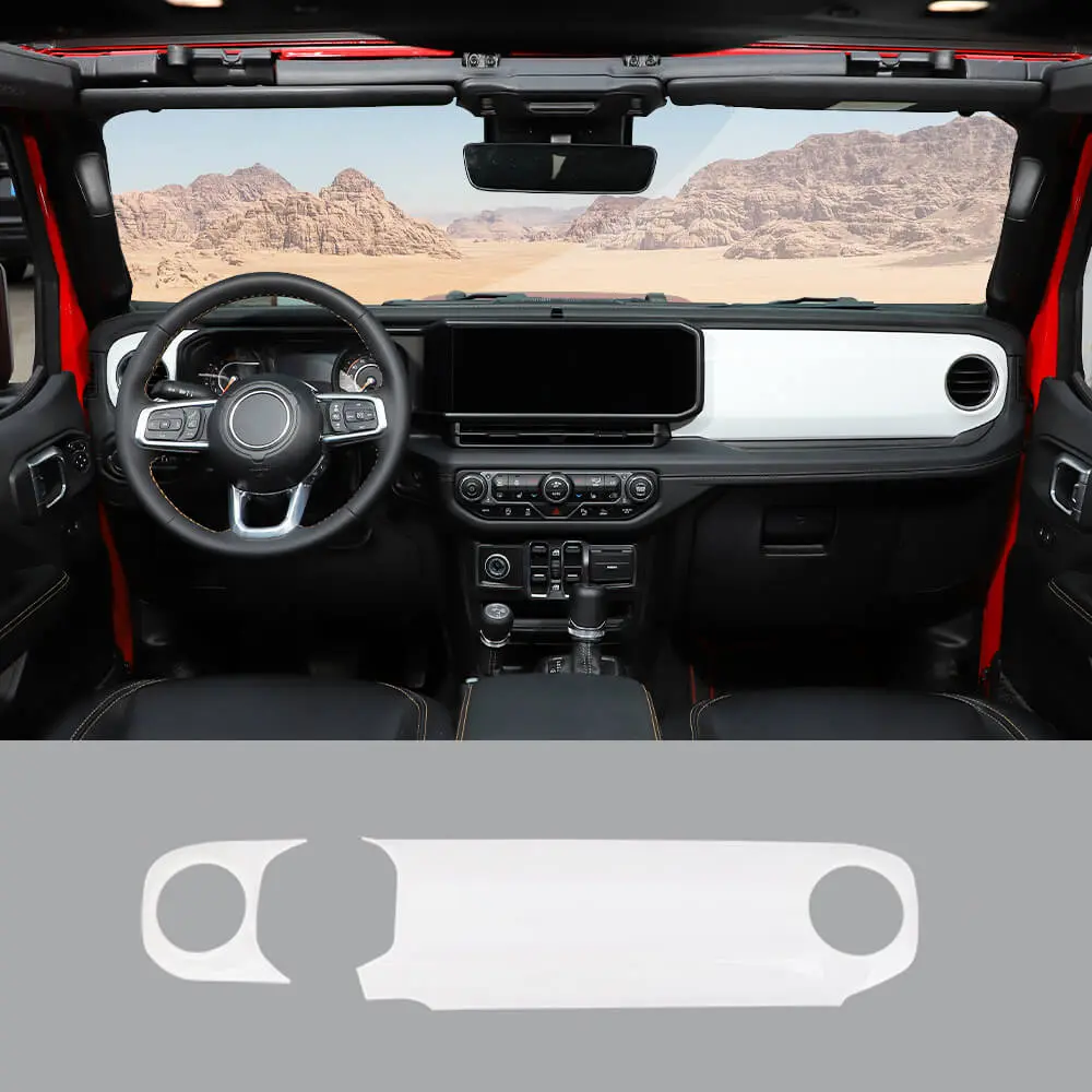 For 2024+ Jeep Wrangler JL JLU & Gladiator JT Co-Pilot Dashboard Panel Trim Cover - Image 19