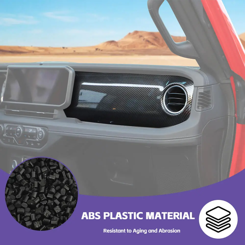 For 2024+ Jeep Wrangler JL JLU & Gladiator JT Co-Pilot Dashboard Panel Trim Cover - Image 8