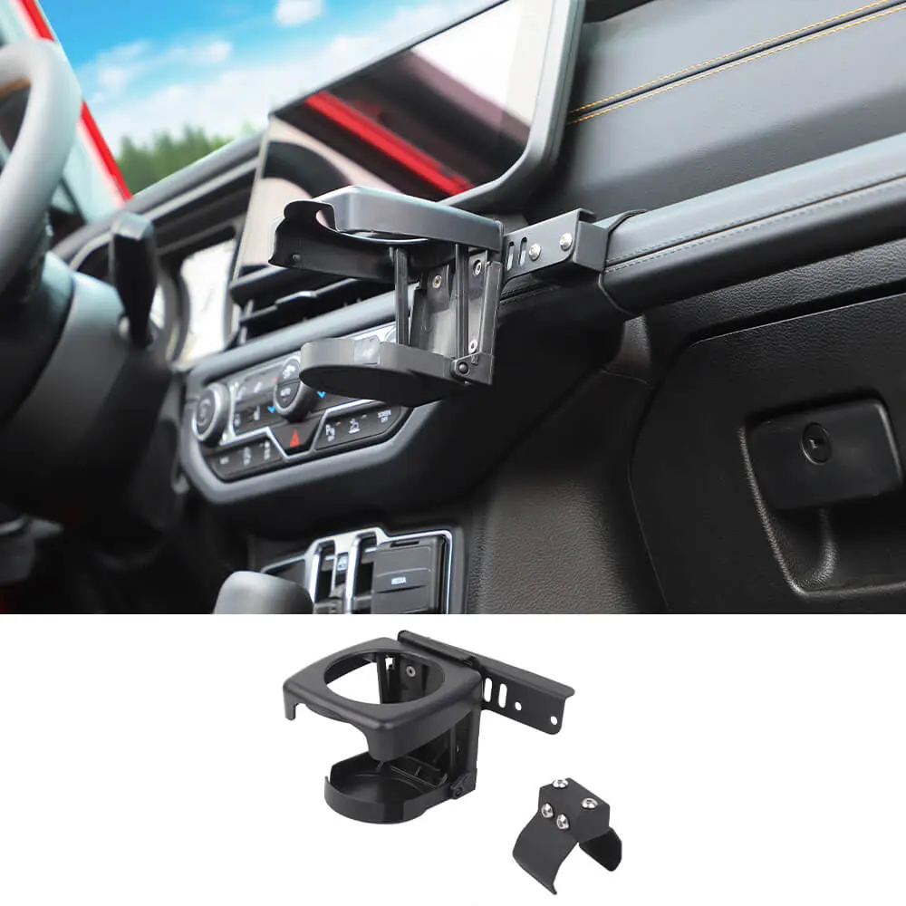 For 2024+ Jeep Wrangler JL & Gladiator JT Drink Cup Holder Stand Bracket Organizer Mount
