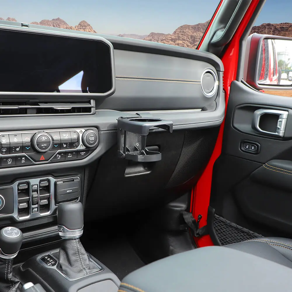 For 2024+ Jeep Wrangler JL & Gladiator JT Drink Cup Holder Stand Bracket Organizer Mount - Image 3