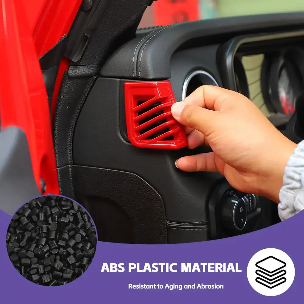 For 2024+ Jeep Wrangler JL & Gladiator JT Dashboard Panel Both Side Air Vent Outlet Cover Trim - Image 7