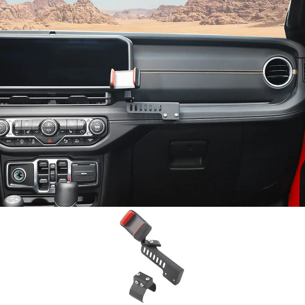 For 2024+ Jeep Wrangler JL & Gladiator JT Iron Co-pilot Handle Cell Phone Holder Stand