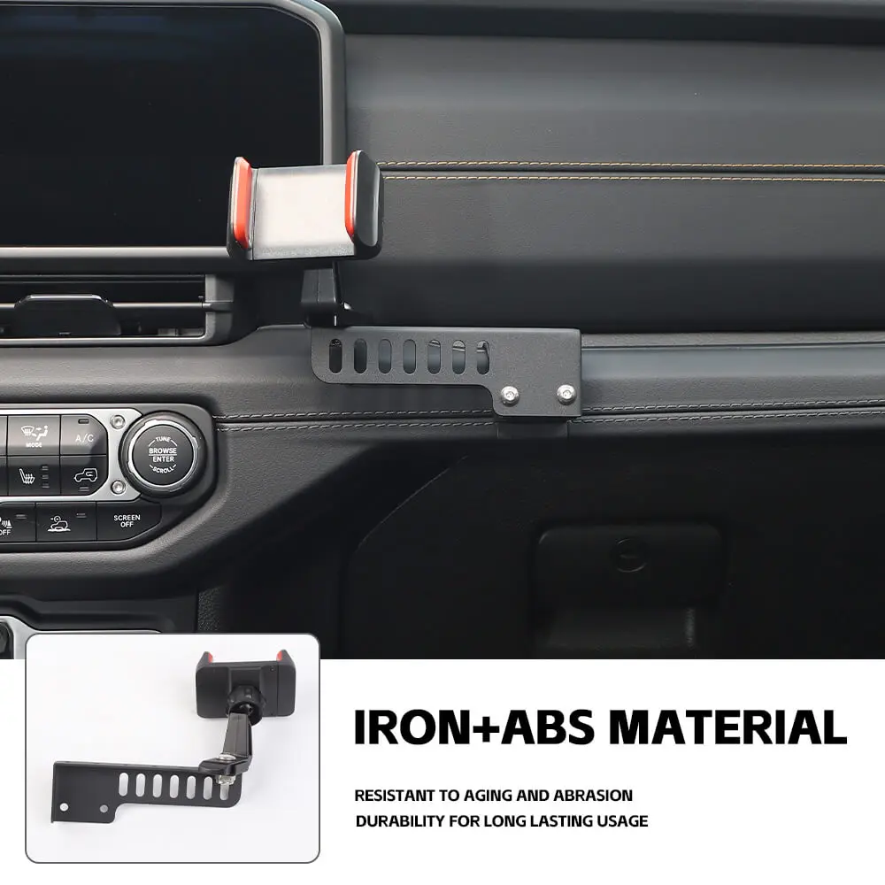 For 2024+ Jeep Wrangler JL & Gladiator JT Iron Co-pilot Handle Cell Phone Holder Stand - Image 5