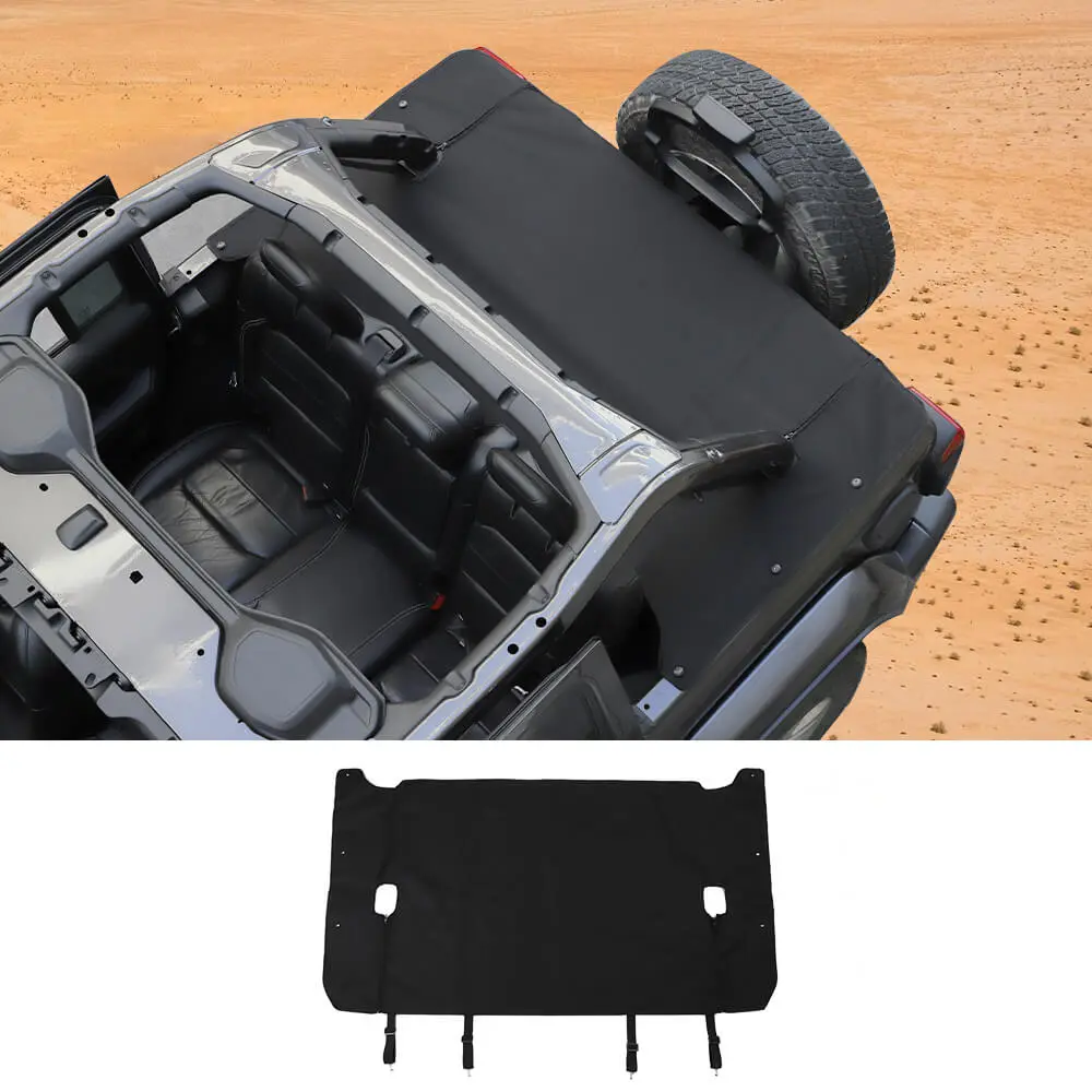 For 2018+ Jeep Wrangler JL JLU 4-door Rear Cargo Cover Privacy Shade Trunk Luggage Cover Waterproof Oxford