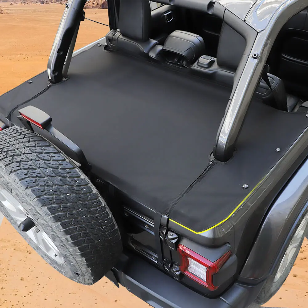 For 2018+ Jeep Wrangler JL JLU 4-door Rear Cargo Cover Privacy Shade Trunk Luggage Cover Waterproof Oxford - Image 5