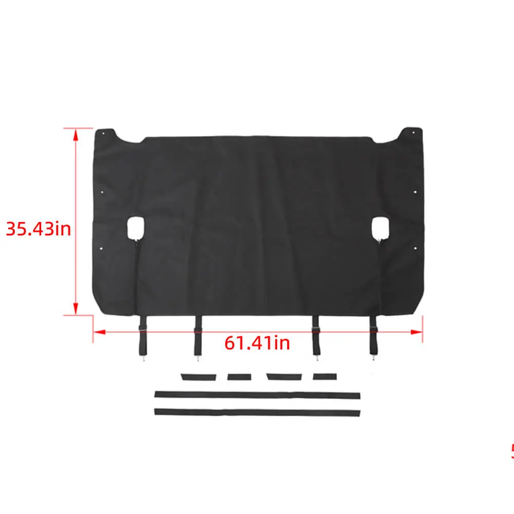 For 2018+ Jeep Wrangler JL JLU 4-door Rear Cargo Cover Privacy Shade Trunk Luggage Cover Waterproof Oxford - Image 9
