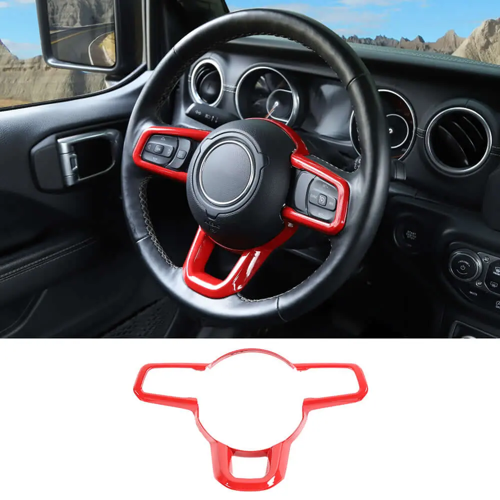 For 2018+ Jeep Wrangler JL JLU & Gladiator JT Steering Wheel Cover Trim - Image 10