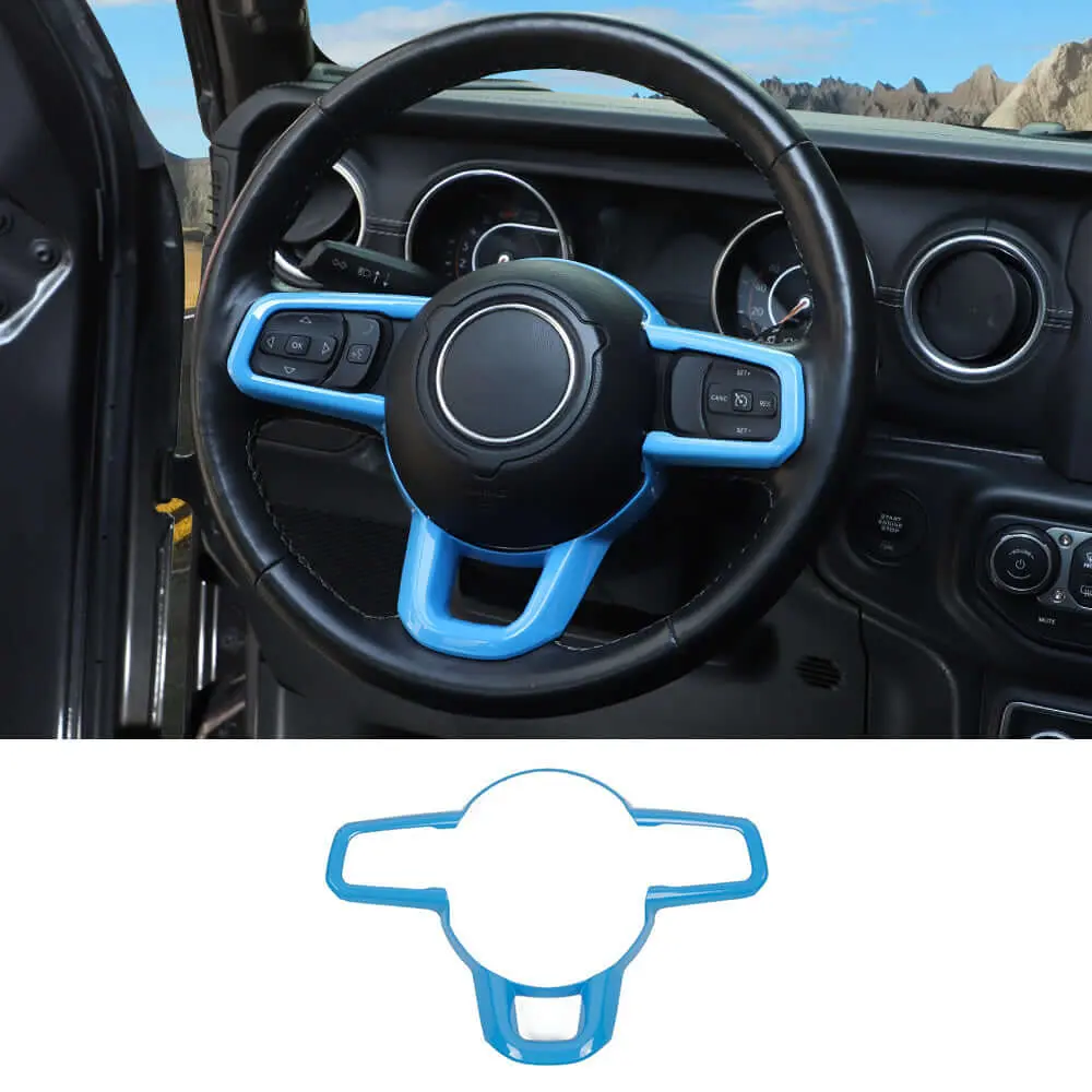 For 2018+ Jeep Wrangler JL JLU & Gladiator JT Steering Wheel Cover Trim - Image 13