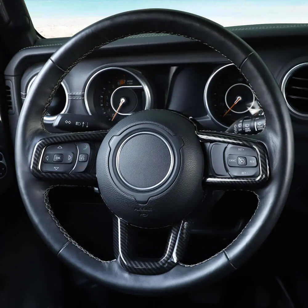 For 2018+ Jeep Wrangler JL JLU & Gladiator JT Steering Wheel Cover Trim - Image 3